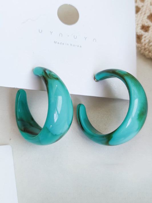 Vintage Geometric 6 Colors Acrylic Earring