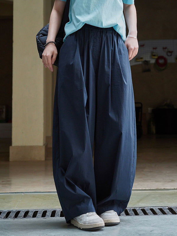 High Waisted Wide Leg Pleated Casual Pants Bottoms Trousers