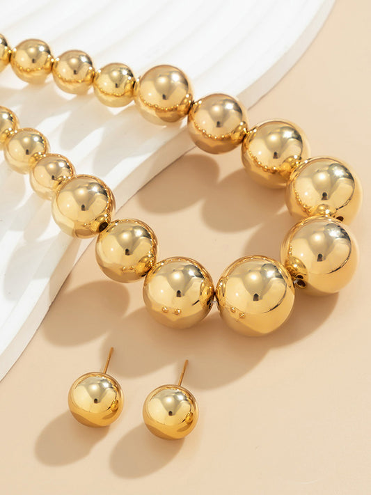 Beaded Solid Color Dainty Necklace Accessories + Earrings Accessories