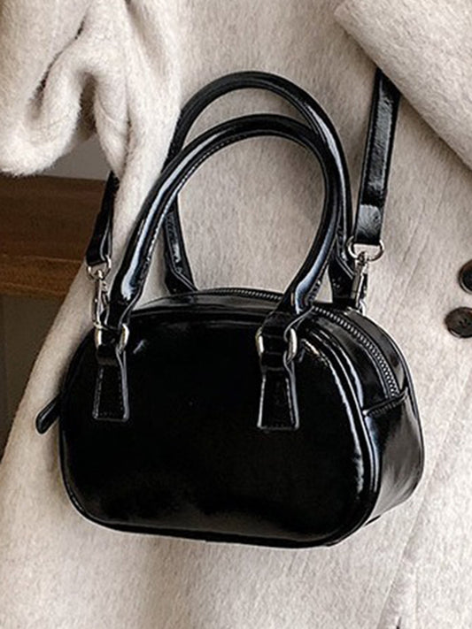 Geometric Solid Color Zipper Crossbody Bags Handbags