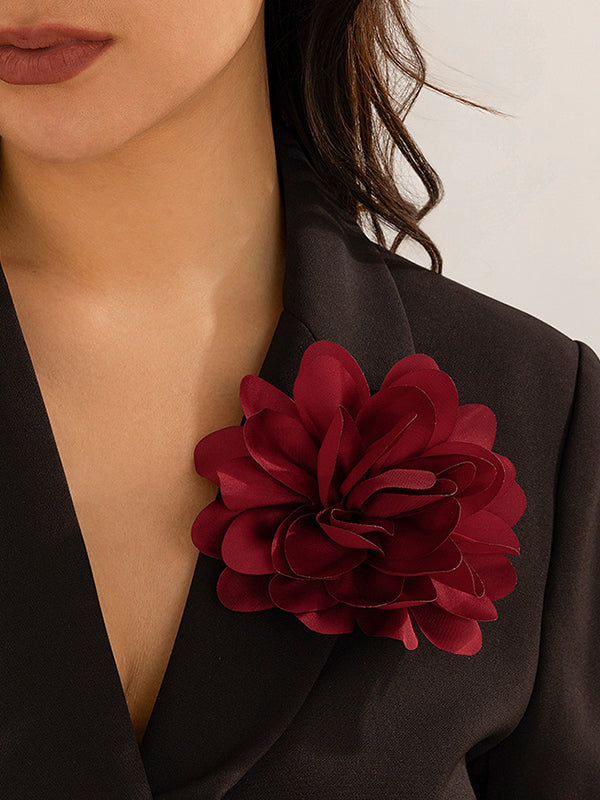Three-Dimensional Flower Brooch Accessories