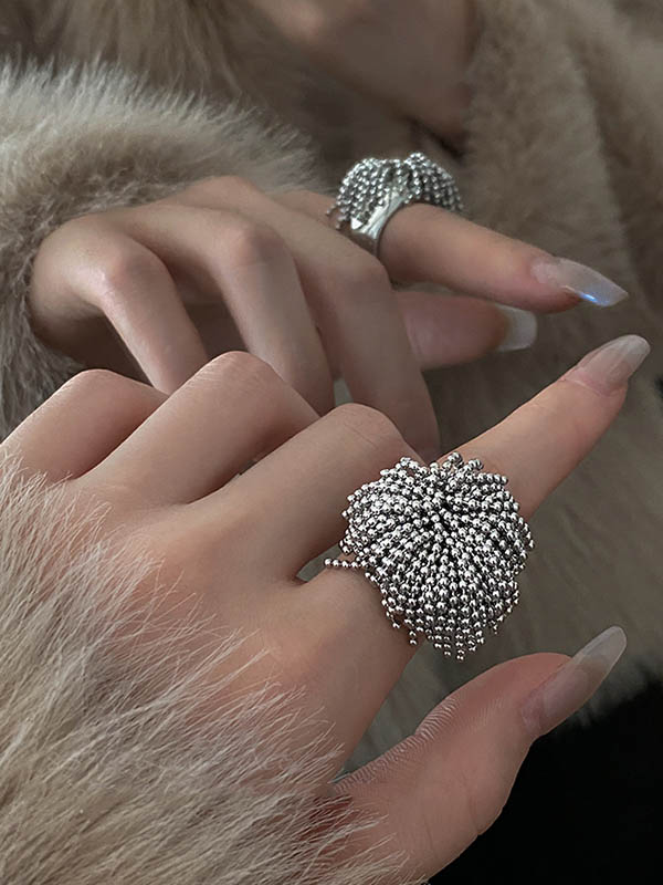 Geometric Tasseled Rings Accessories