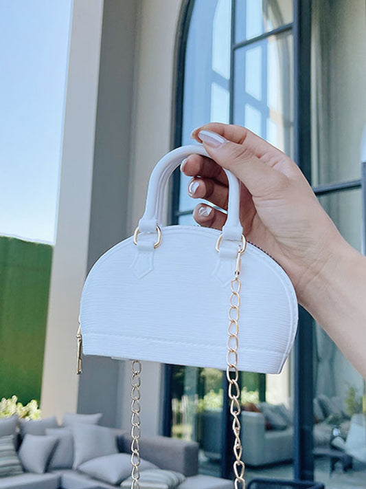 Chains Geometric Zipper Crossbody Bags Satchels