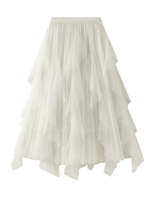 Original Stylish 7 Colors Falbala Gauze Skirt