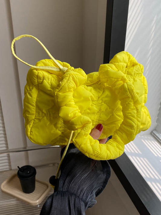 Drawstring Pleated Split-Joint Shoulder Bags Handbags