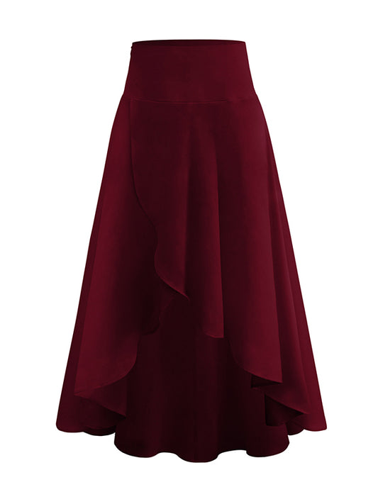 Casual Irregularity Solid Color Skirts Bottoms
