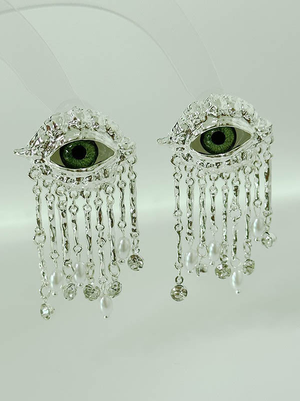 Eye Shape Geometric Tasseled Earrings Accessories