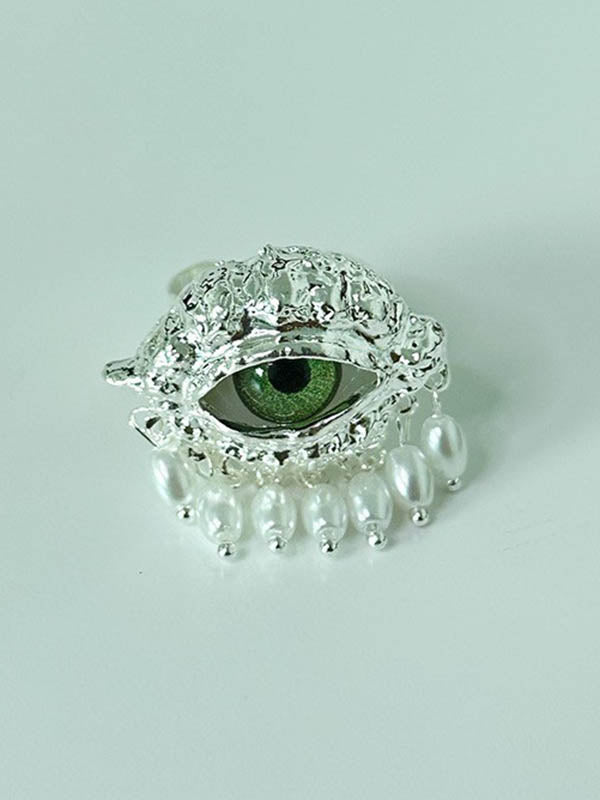 Eye Shape Geometric Tasseled Rings Accessories