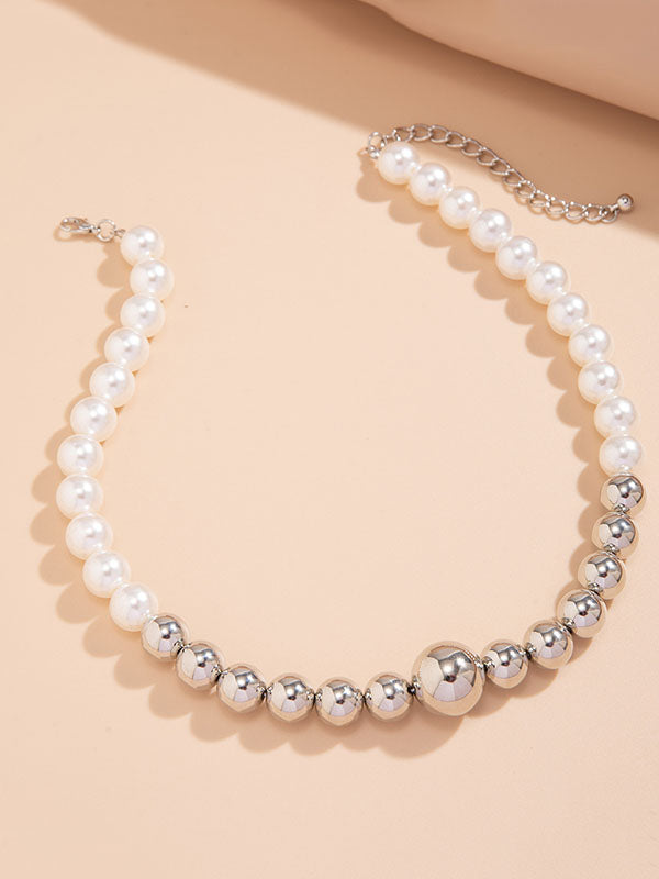 Beaded Contrast Color Dainty Necklace Necklaces Accessories