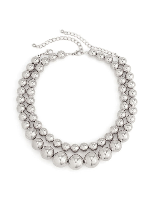 Beaded Contrast Color Dainty Necklace Accessories Two Pieces