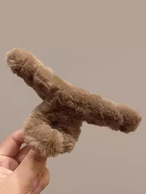 Solid Color Velvet Hair Clips