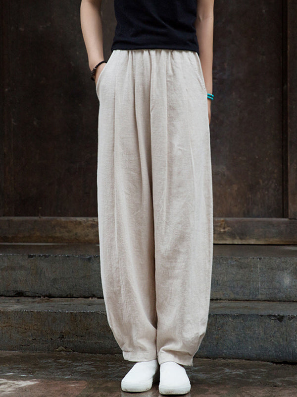 Bloomers Solid Color Casual Pants Bottoms Trousers