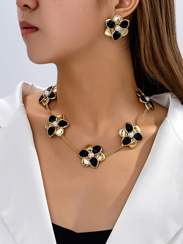 Flower Shape Earrings Accessories Necklaces Accessories