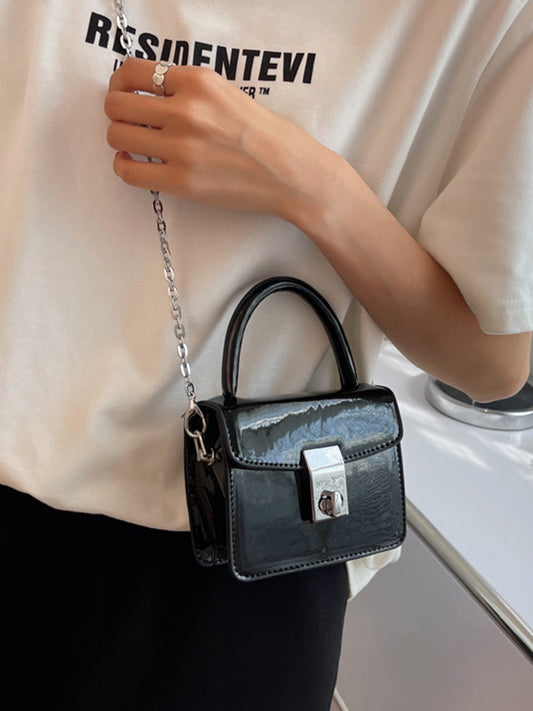 Chains Solid Color Crossbody Handbags