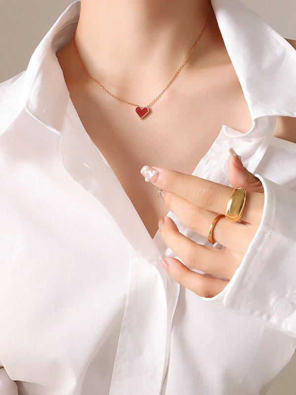 Simple Geometric Heart Shape Necklaces Accessories