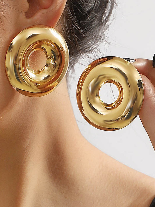 Geometric Hollow Drop Earrings