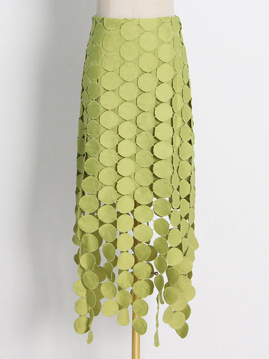 Urban Irregularity Tasseled Embroidered Skirts