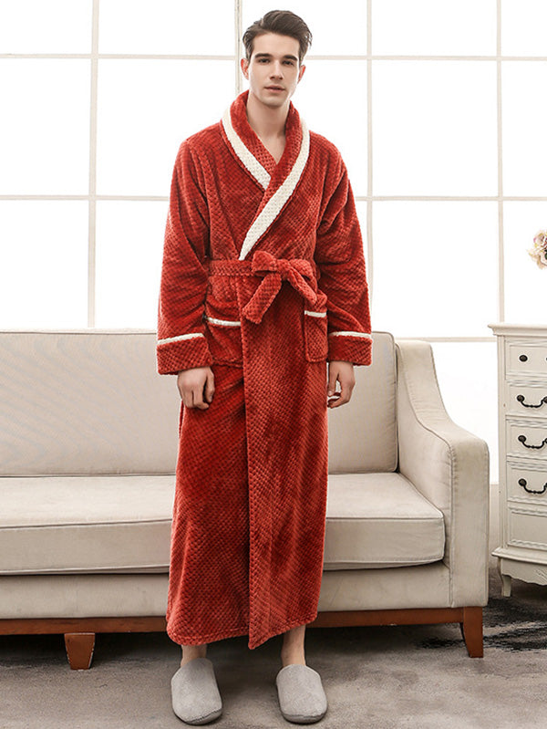 Comfortable Solid Warm Pajama Robe