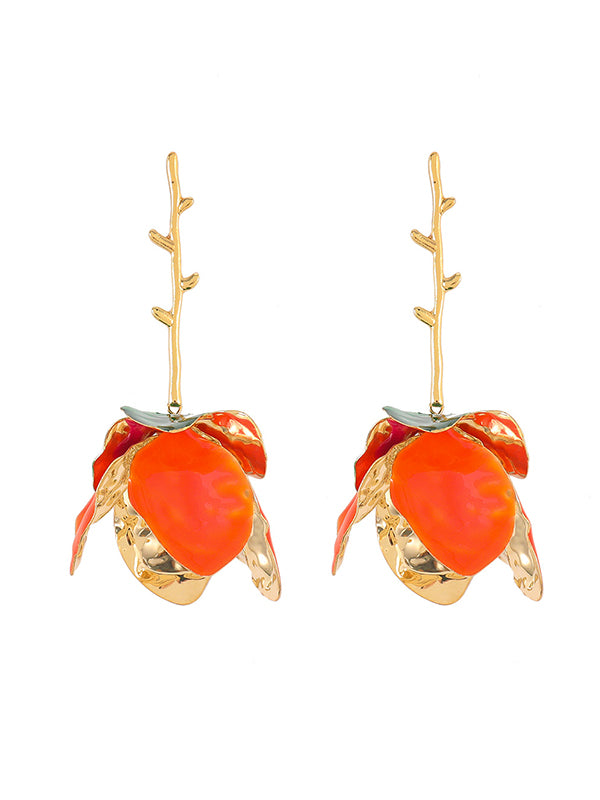Flower Shape Drop Earrings