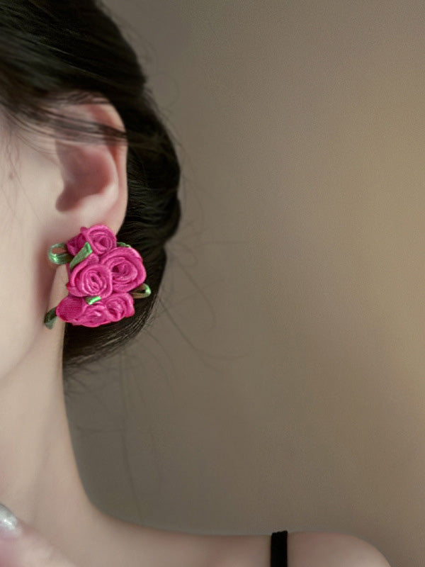Flower Shape Drop Earrings