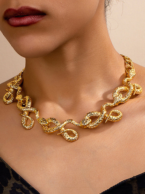 Geometric Snake Shape Necklaces Accessories