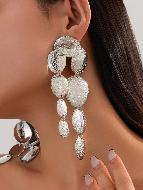 Geometric Tasseled Drop Earrings Necklaces Accessories