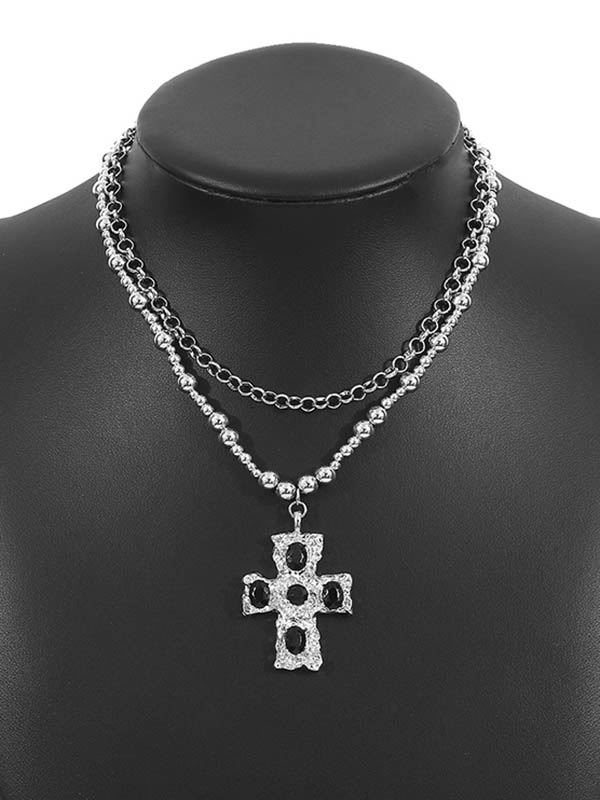 Geometric Layered Necklaces Accessories