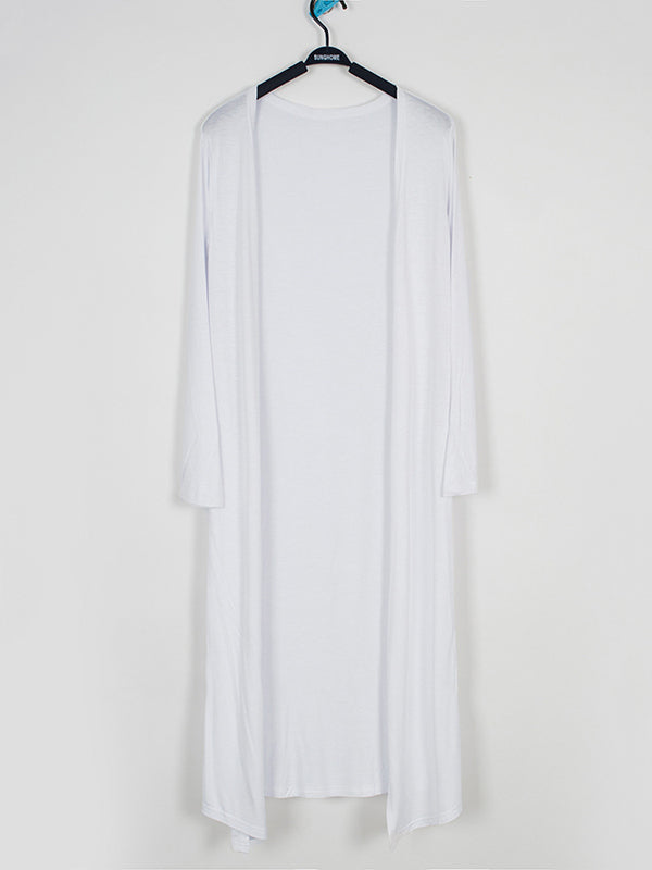 Casual Loose Long Sleeves Solid Color Outerwear