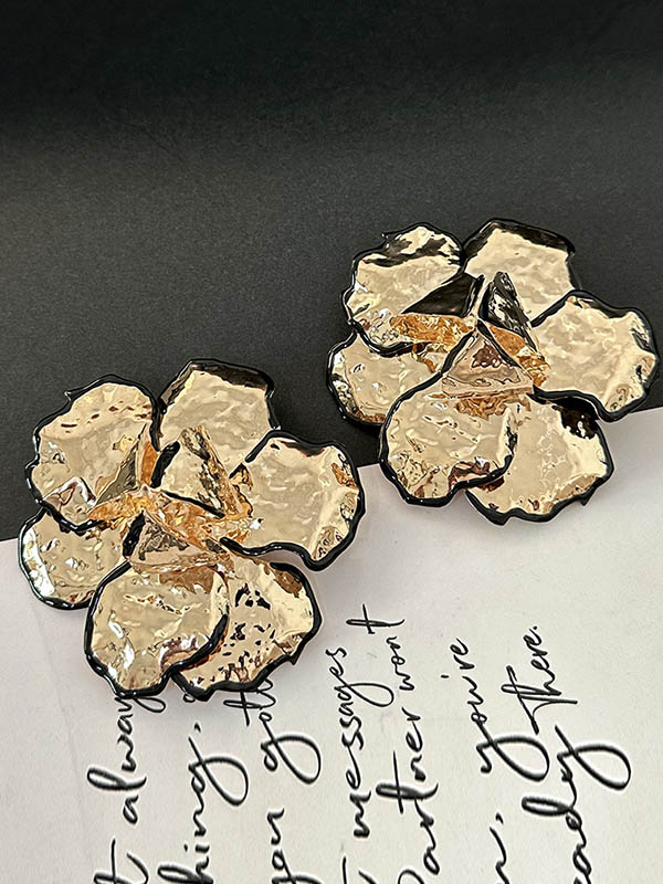 Flower Shape Geometric Earrings Accessories