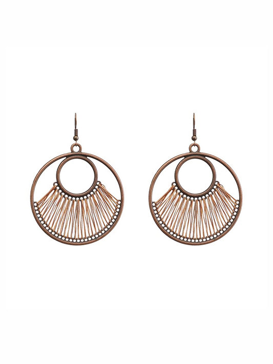 Geometric Hollow Drop Earrings