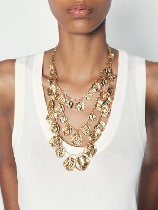 Geometric Layered Necklaces Accessories