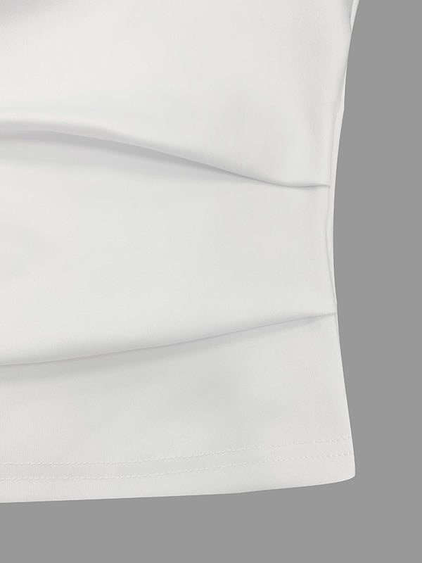 Loose Sleeveless Floral Printed High Neck Vest Top