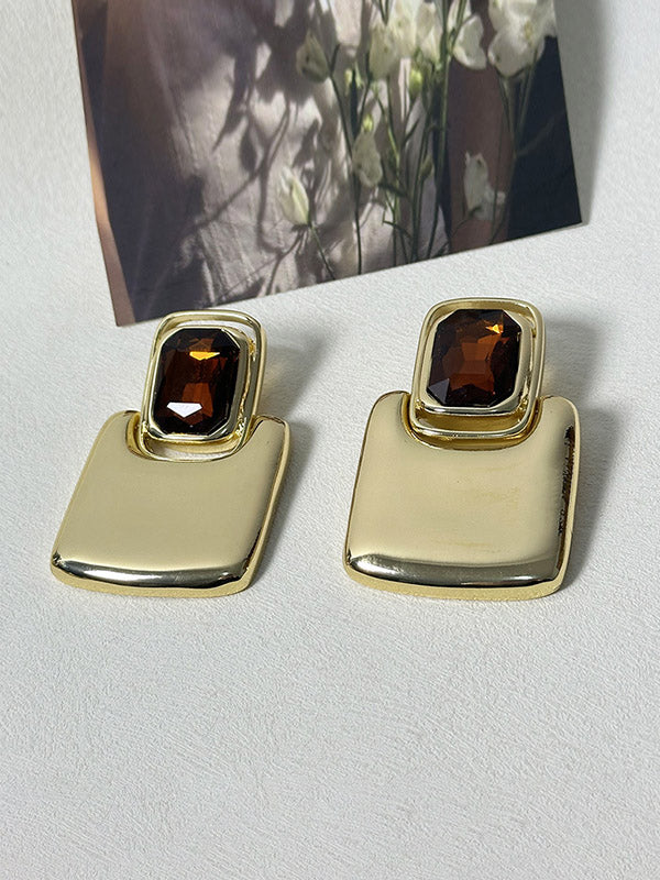 Geometric Shiny Earrings Accessories