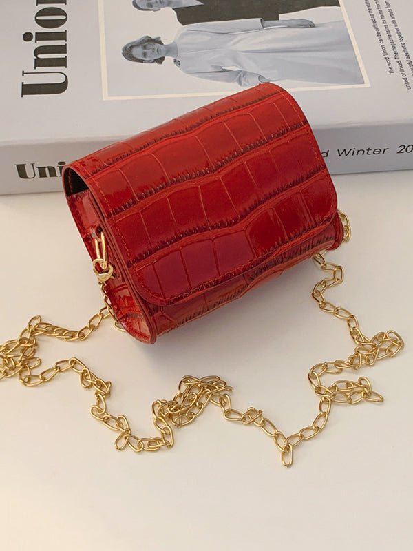 Chains Shiny Split-Joint Bags Crossbody Bags