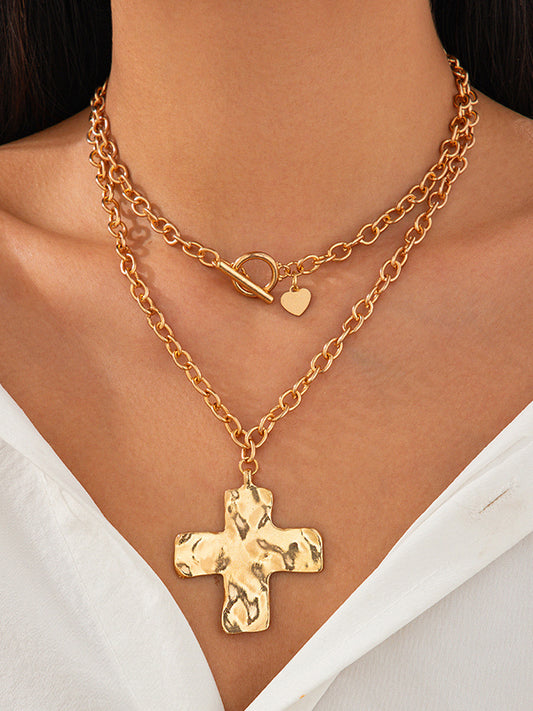 Normcore Chains Double Layered Geometric Necklaces Accessories