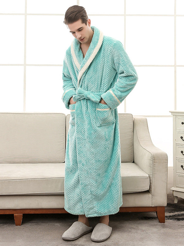 Comfortable Solid Warm Pajama Robe
