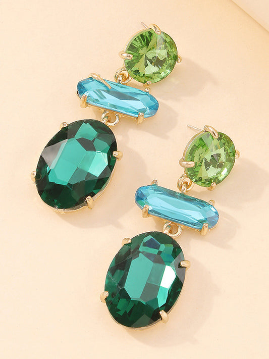 Original Statement Contrast Color Earrings