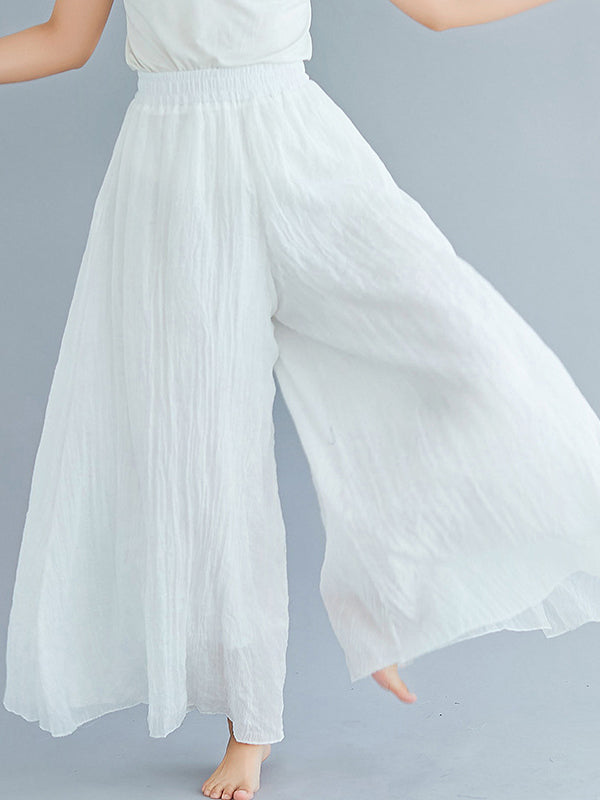 8 Colors Linen Super Loose Wide-Leg Casual Pants