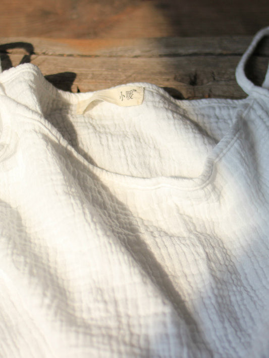 Vintage Solid Color Spaghetti-Neck Loose Sleeveless Mini Dress