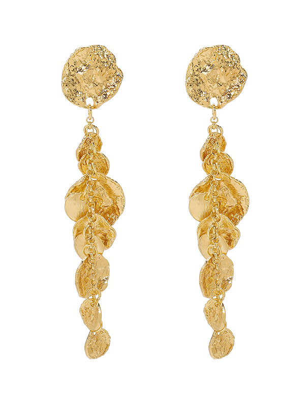 Geometric Solid Color Tasseled Earrings Accessories