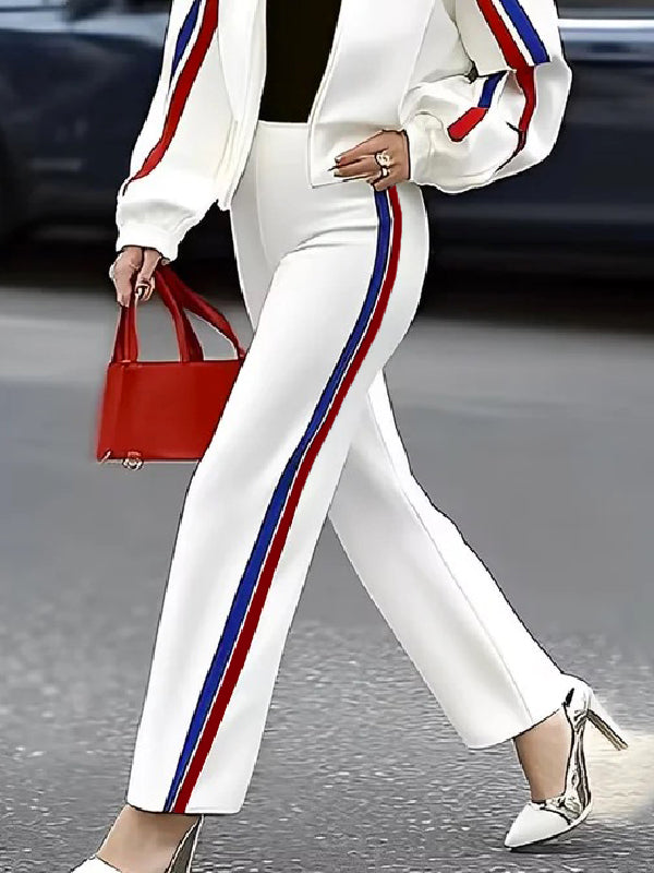 Column Striped Casual Pants Bottoms Trousers