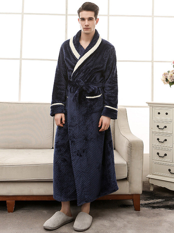 Comfortable Solid Warm Pajama Robe