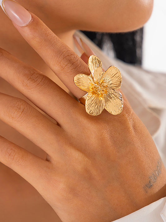 Flower Shape Geometric Rings Accessories