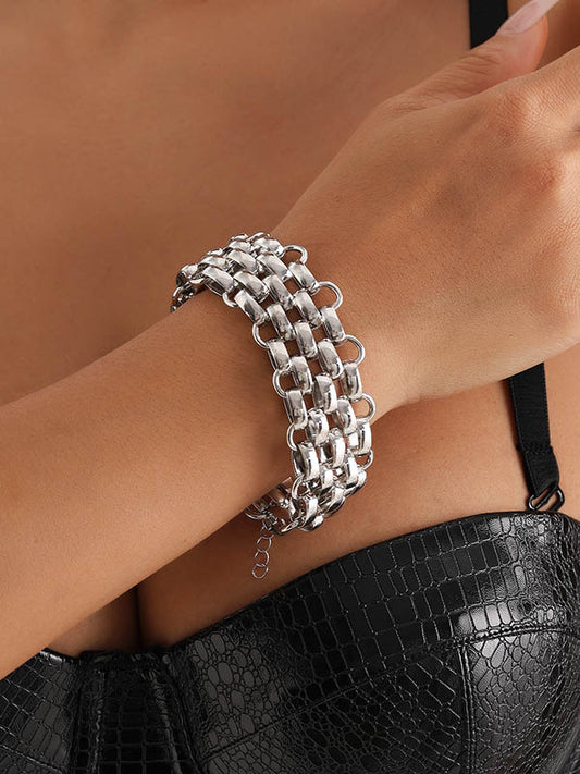 Hollow Solid Color Split-Joint Bracelet Accessories