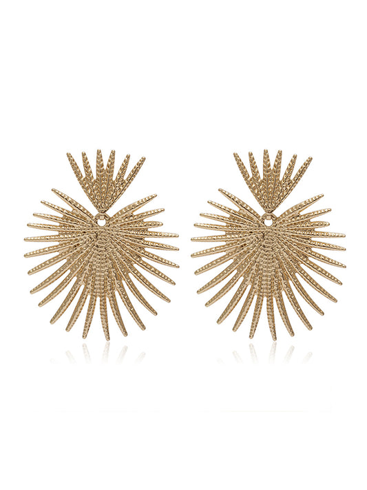 Heart Shape Hollow Solid Color Earrings Accessories