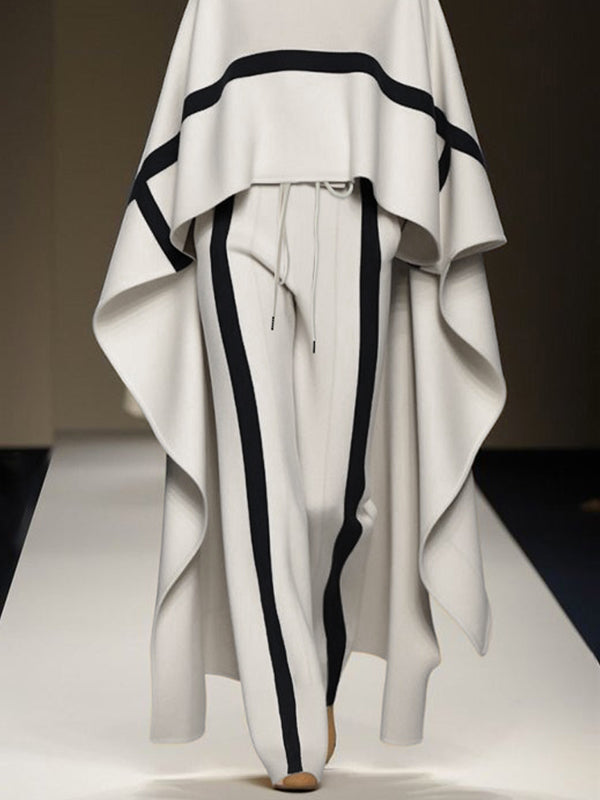 Loose Drawstring Striped Casual Pants Bottoms Trousers