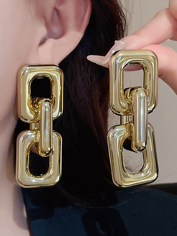 Normcore Geometric Drop Earrings