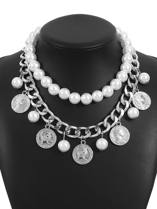 Geometric Layered Tasseled Necklaces Accessories