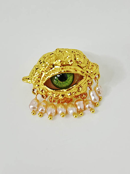 Eye Shape Geometric Tasseled Rings Accessories