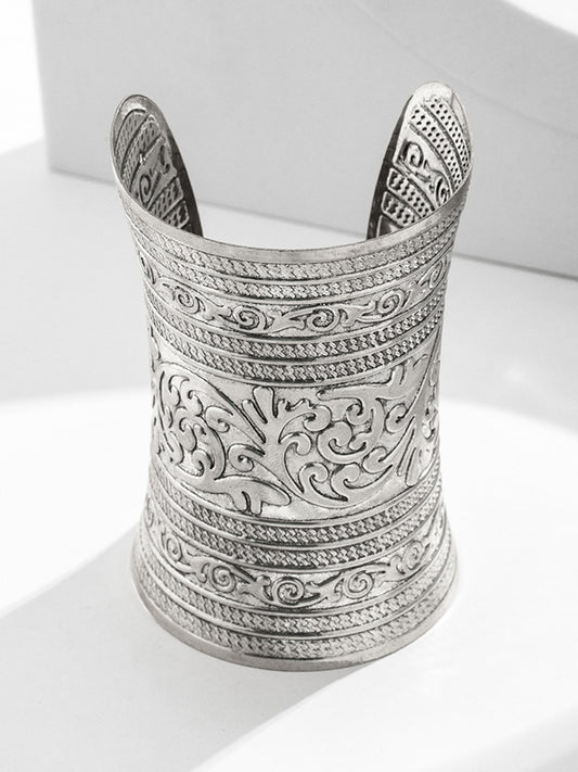 Carved Pattern Geometric Solid Color Bracelet Accessories